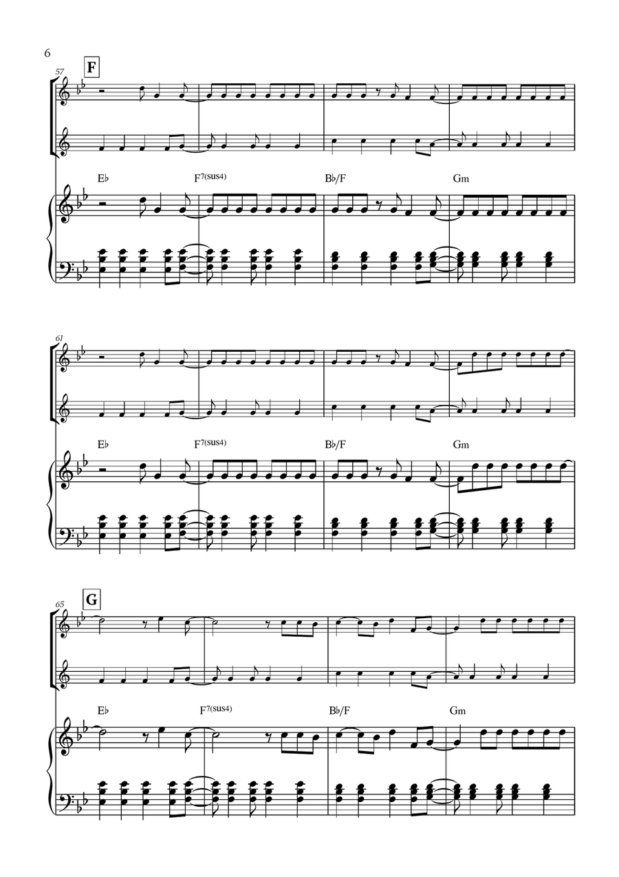 Viva La Vida Viva La Vida Woodwind Duet scores gallery preview page 6