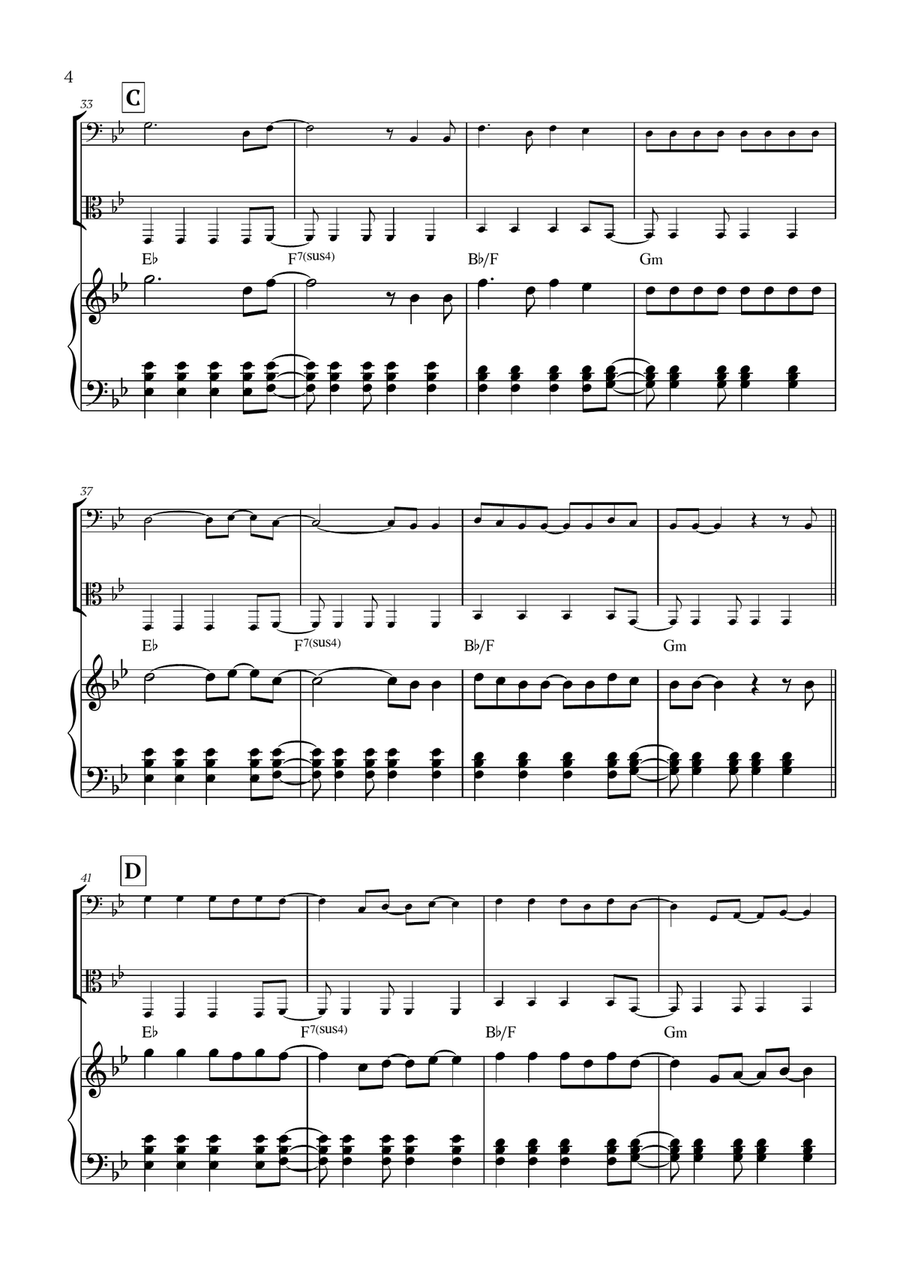 Viva La Vida Viva La Vida String Duet scores gallery preview page 4