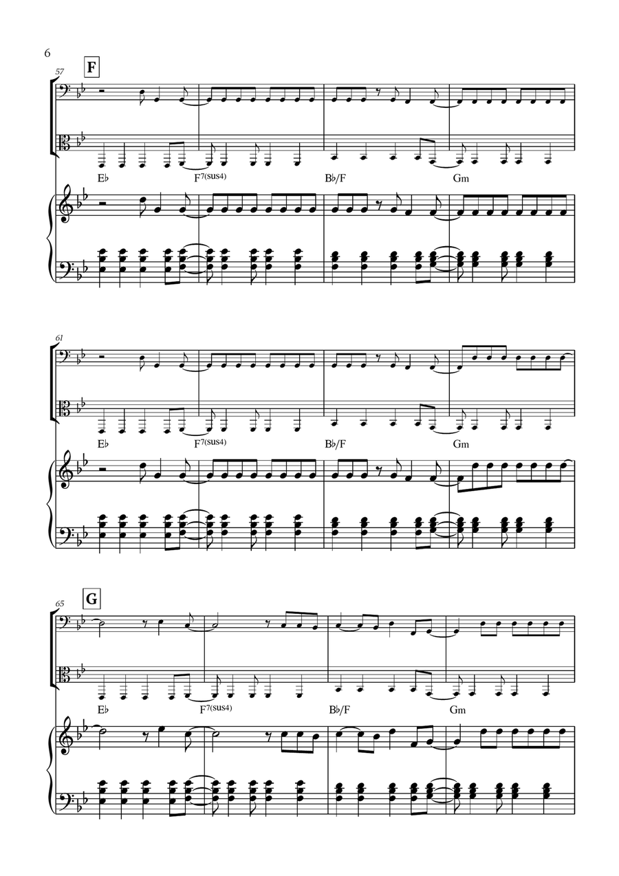 Viva La Vida Viva La Vida String Duet scores gallery preview page 6