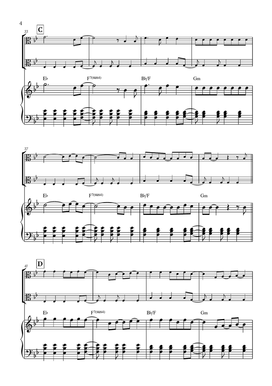 Viva La Vida Viva La Vida String Duet scores gallery preview page 4