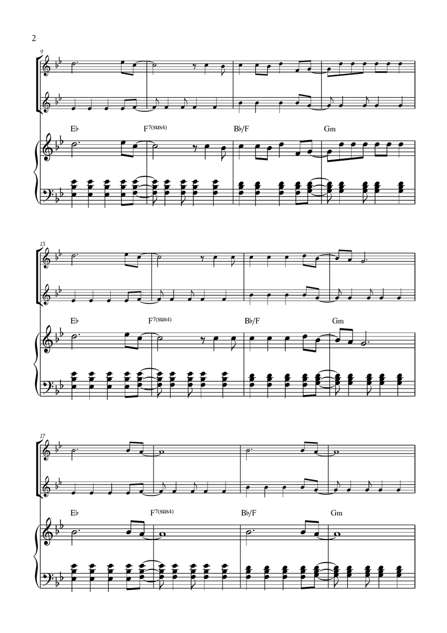 Viva La Vida Viva La Vida String Duet scores gallery preview page 2