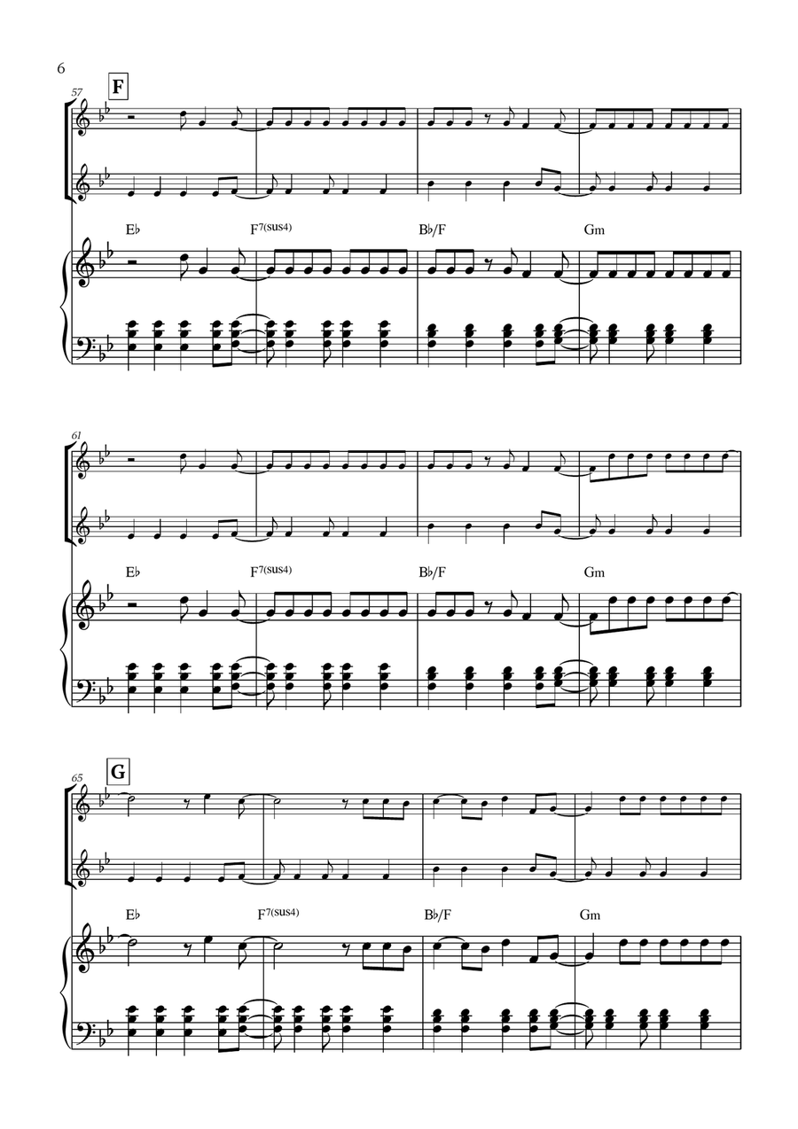 Viva La Vida Viva La Vida String Duet scores gallery preview page 6