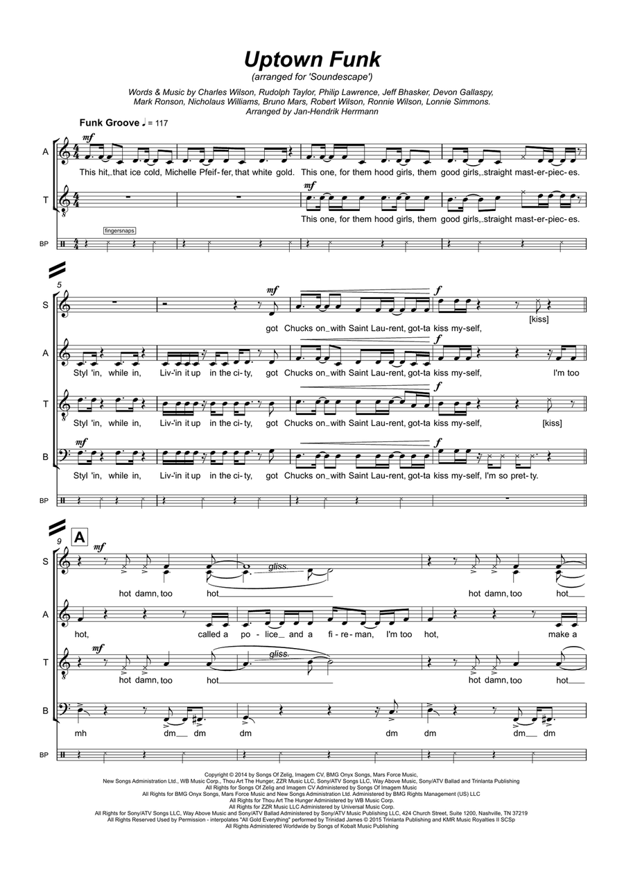 Uptown Funk Uptown Funk Divisi scores gallery preview page 1