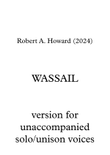 Wassail (Solo/unison version)