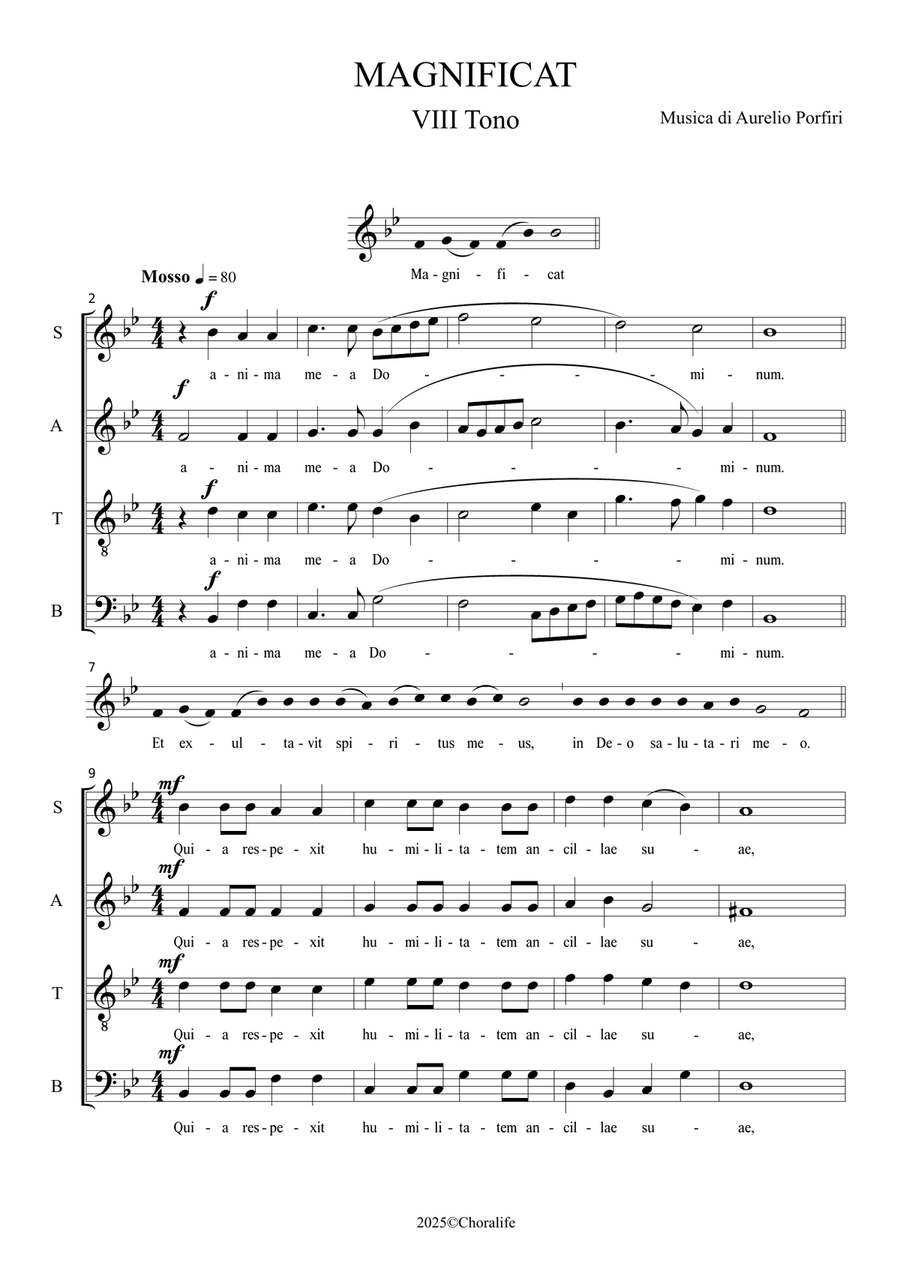 MAGNIFICAT MAGNIFICAT 4-Part scores gallery preview page 1