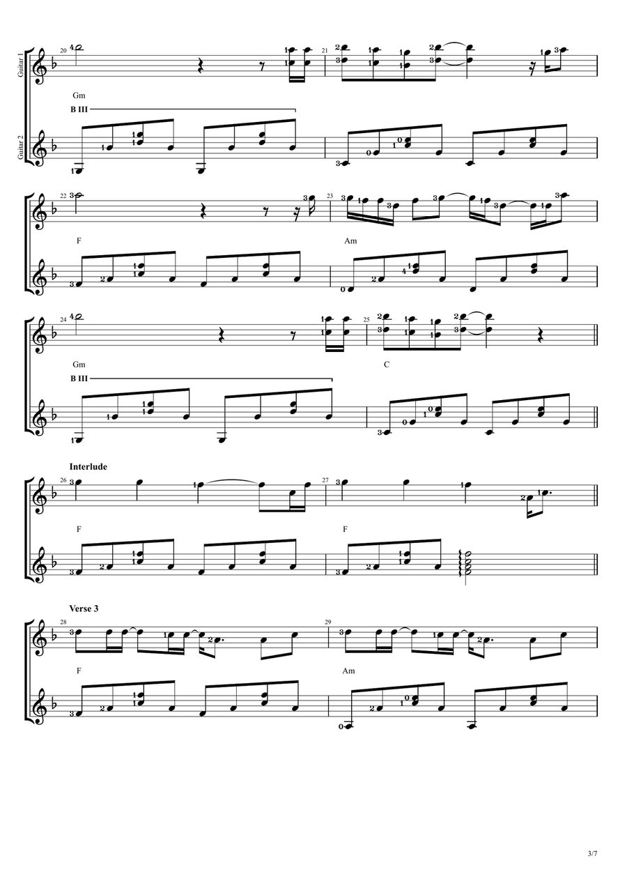 Without You Acoustic Guitar scores gallery preview page 3