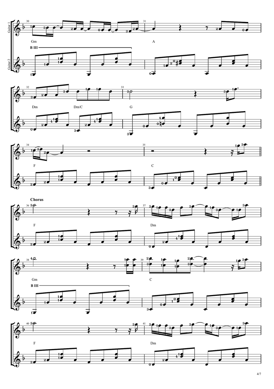 Without You Acoustic Guitar scores gallery preview page 4