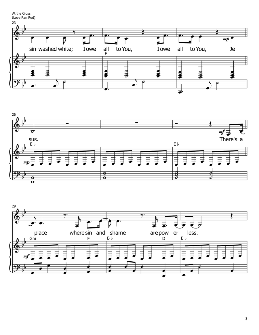 At The Cross (Love Ran Red) A Cappella scores gallery preview page 3