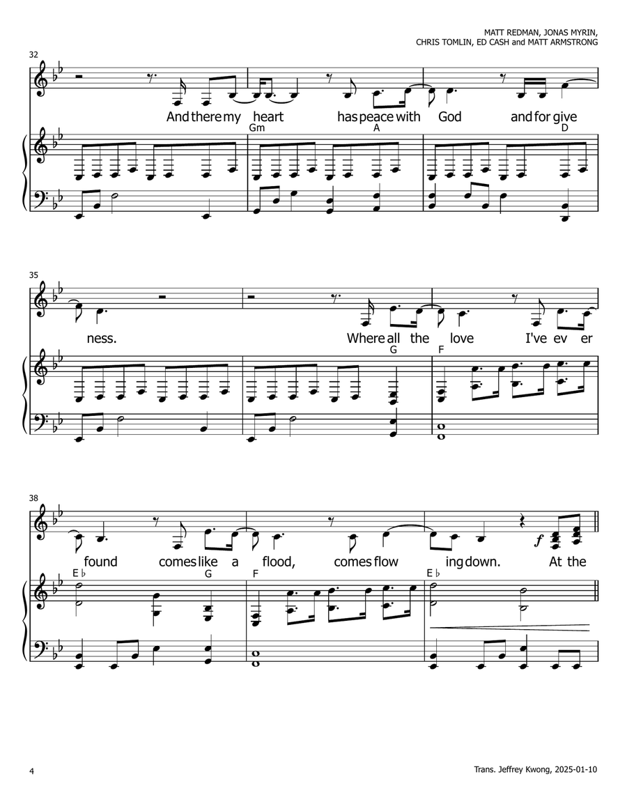At The Cross (Love Ran Red) A Cappella scores gallery preview page 4