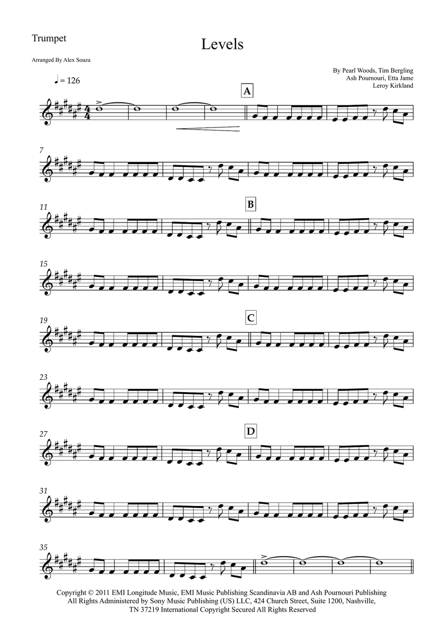 Levels Levels B-Flat Trumpet scores gallery preview page 1