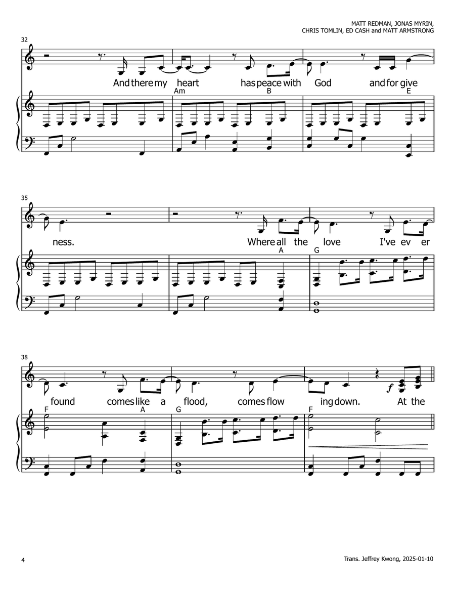 At The Cross (Love Ran Red) A Cappella scores gallery preview page 4