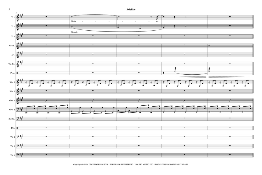 Adeline Adeline Percussion Ensemble scores gallery preview page 2
