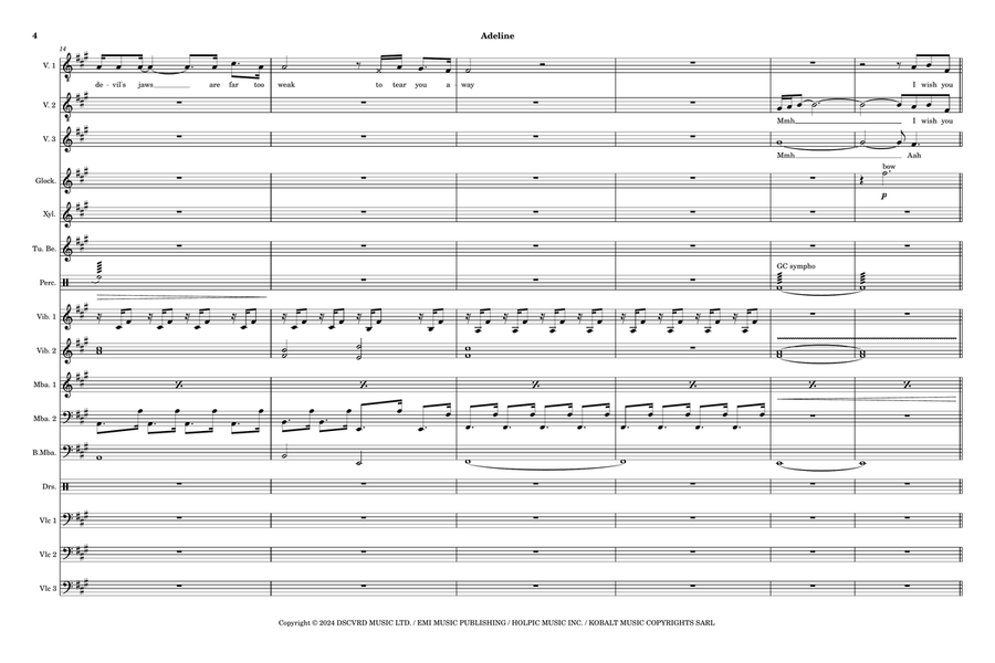 Adeline Adeline Percussion Ensemble scores gallery preview page 4