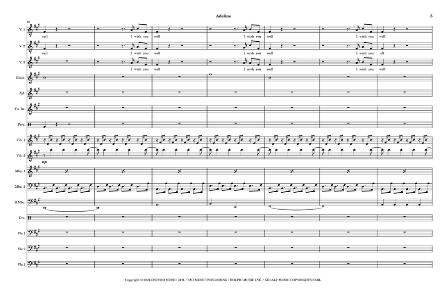 Adeline Adeline Percussion Ensemble scores gallery preview page 5