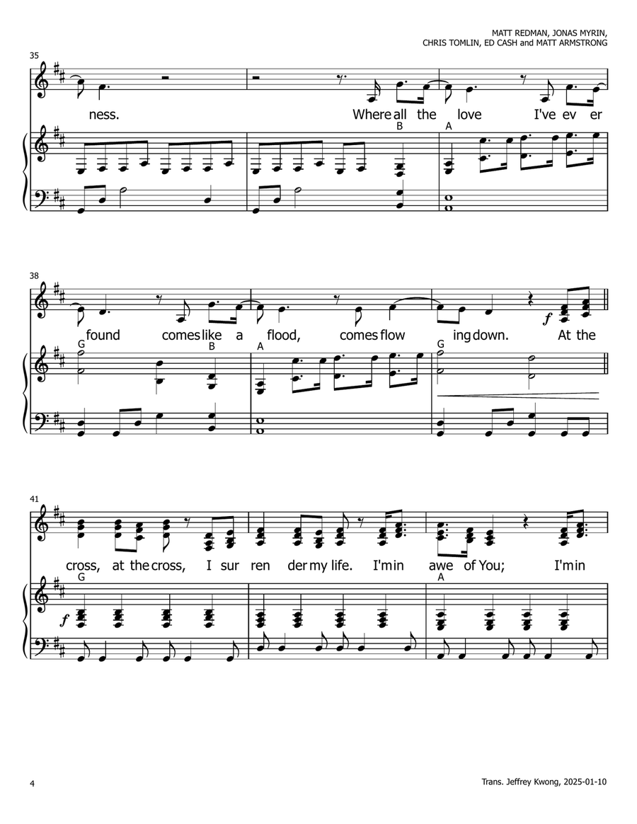 At The Cross (Love Ran Red) A Cappella scores gallery preview page 4