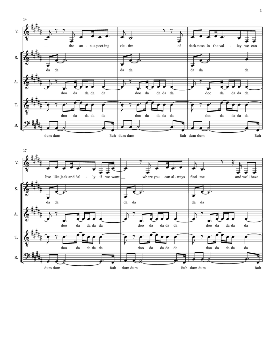I Miss You I Miss You 4-Part scores gallery preview page 3