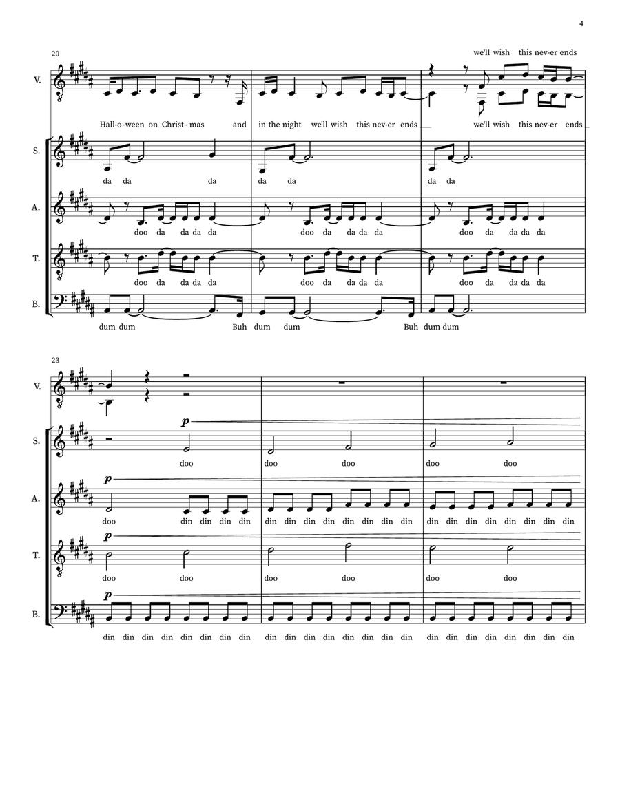 I Miss You I Miss You 4-Part scores gallery preview page 4