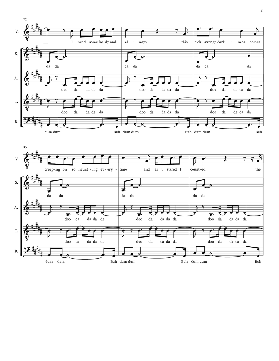 I Miss You I Miss You 4-Part scores gallery preview page 6