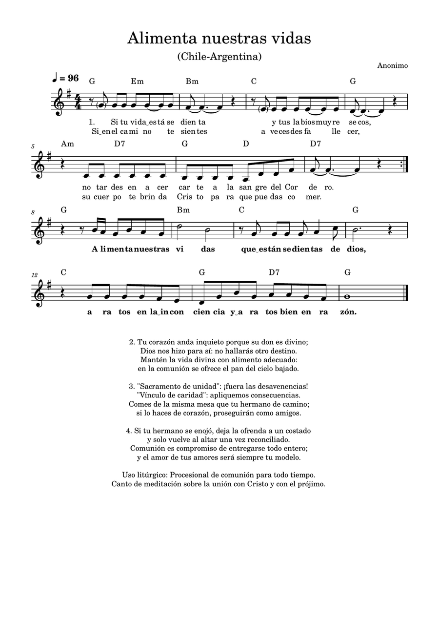 Alimenta nuestras vidas Alimenta nuestras vidas Easy Piano scores gallery preview page 1