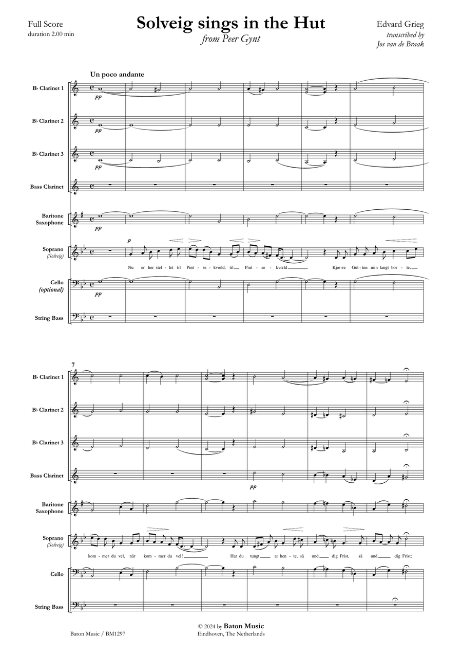 Solveig sings in the Hut Solveig sings in the Hut Set of Parts scores gallery preview page 2