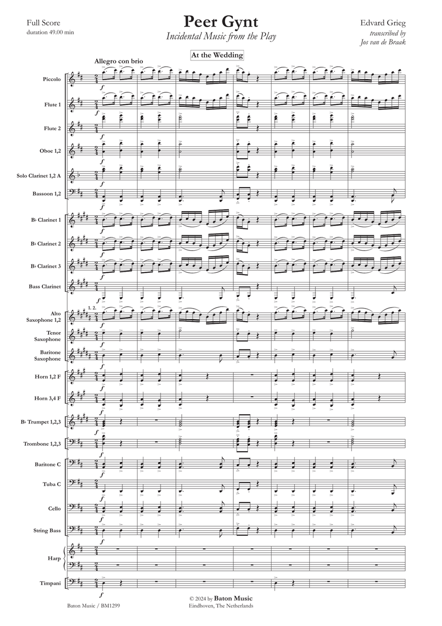 Peer Gynt Peer Gynt Concert Band scores gallery preview page 2