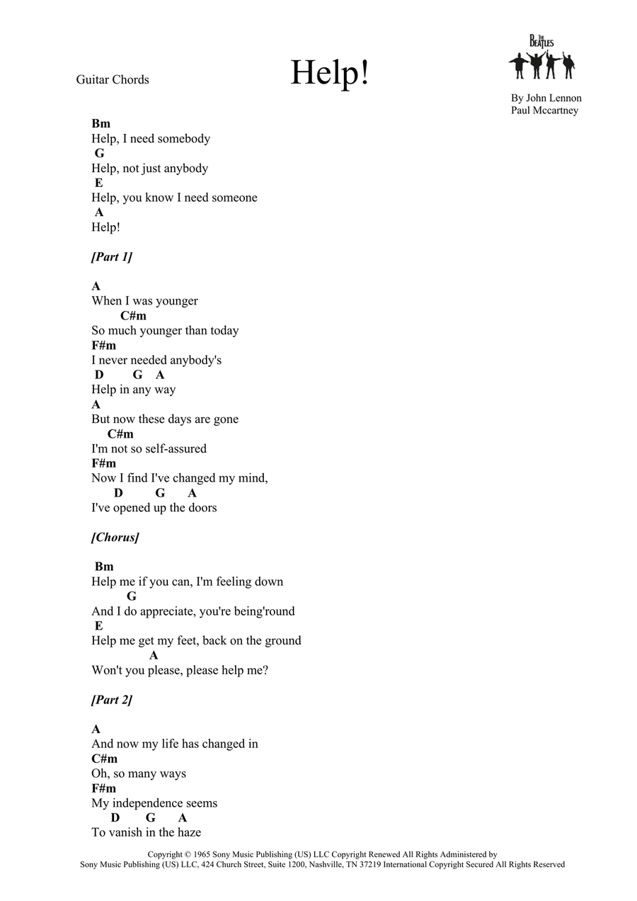 Help! Acoustic Guitar scores gallery preview page 1
