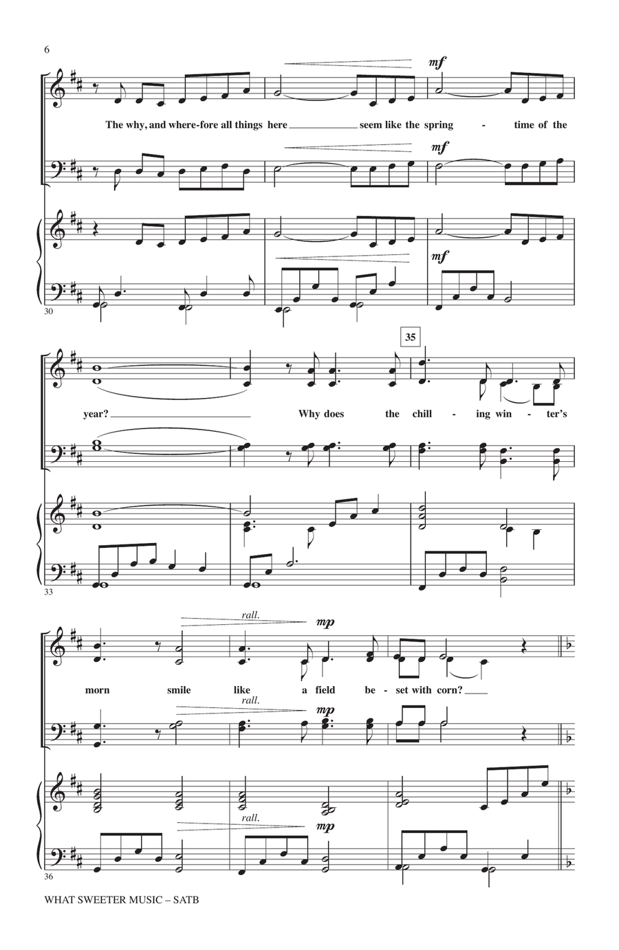 What Sweeter Music What Sweeter Music 4-Part scores gallery preview page 4