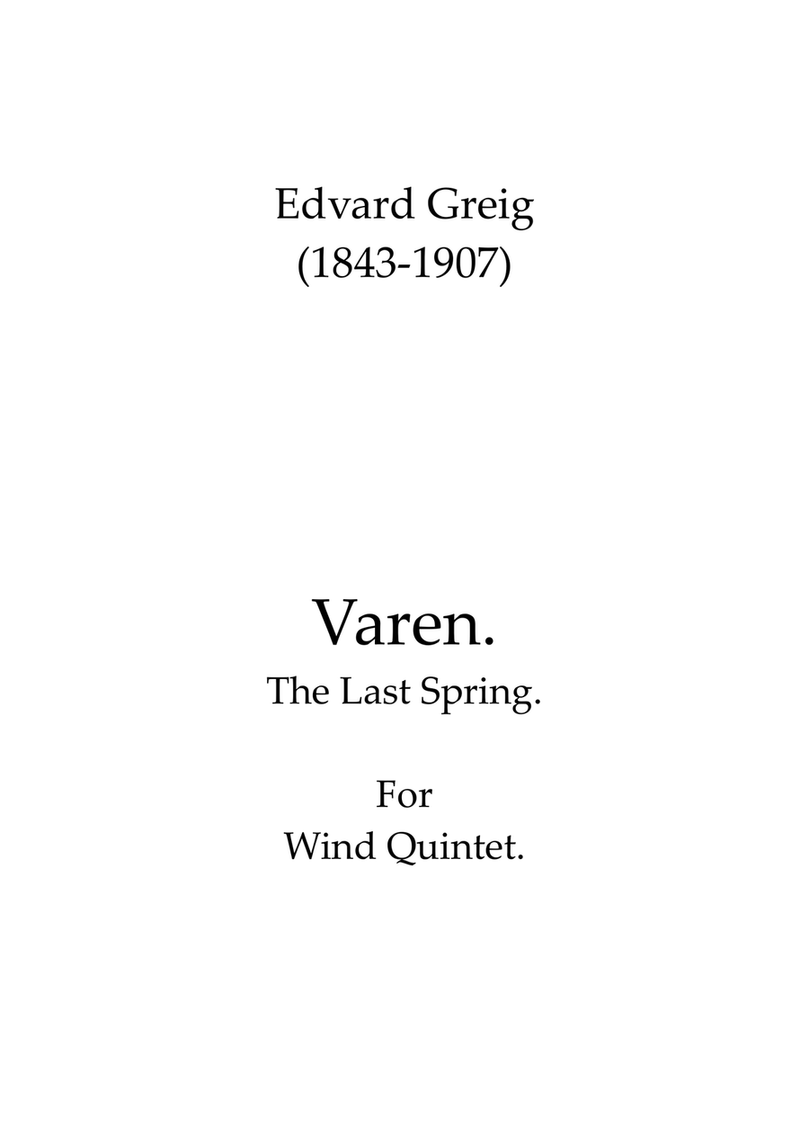 Varen. Varen. Woodwind Quintet scores gallery preview page 1