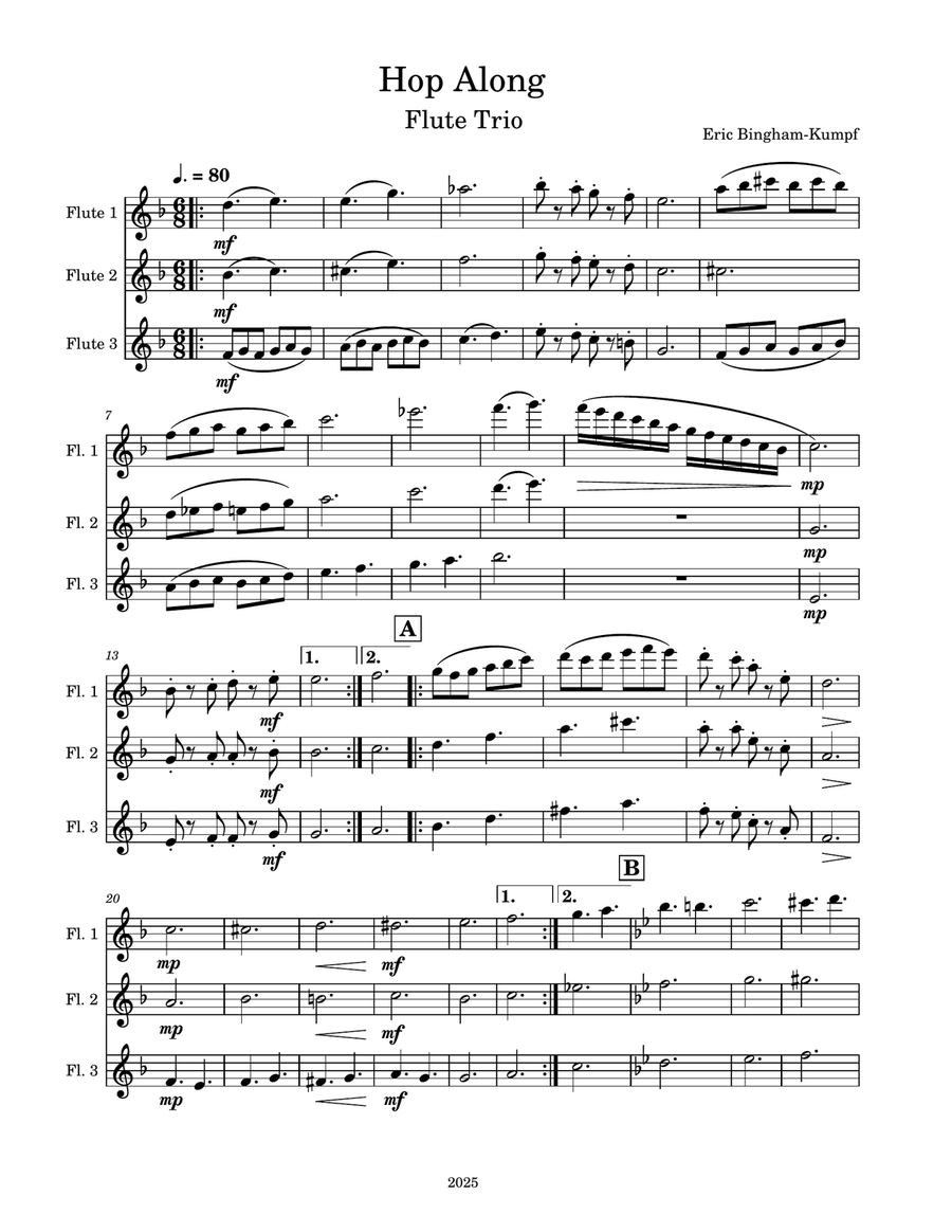 Hop Along Hop Along Woodwind Trio scores gallery preview page 1