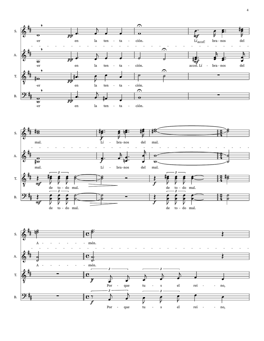 Padre Nuestro Padre Nuestro 4-Part scores gallery preview page 4