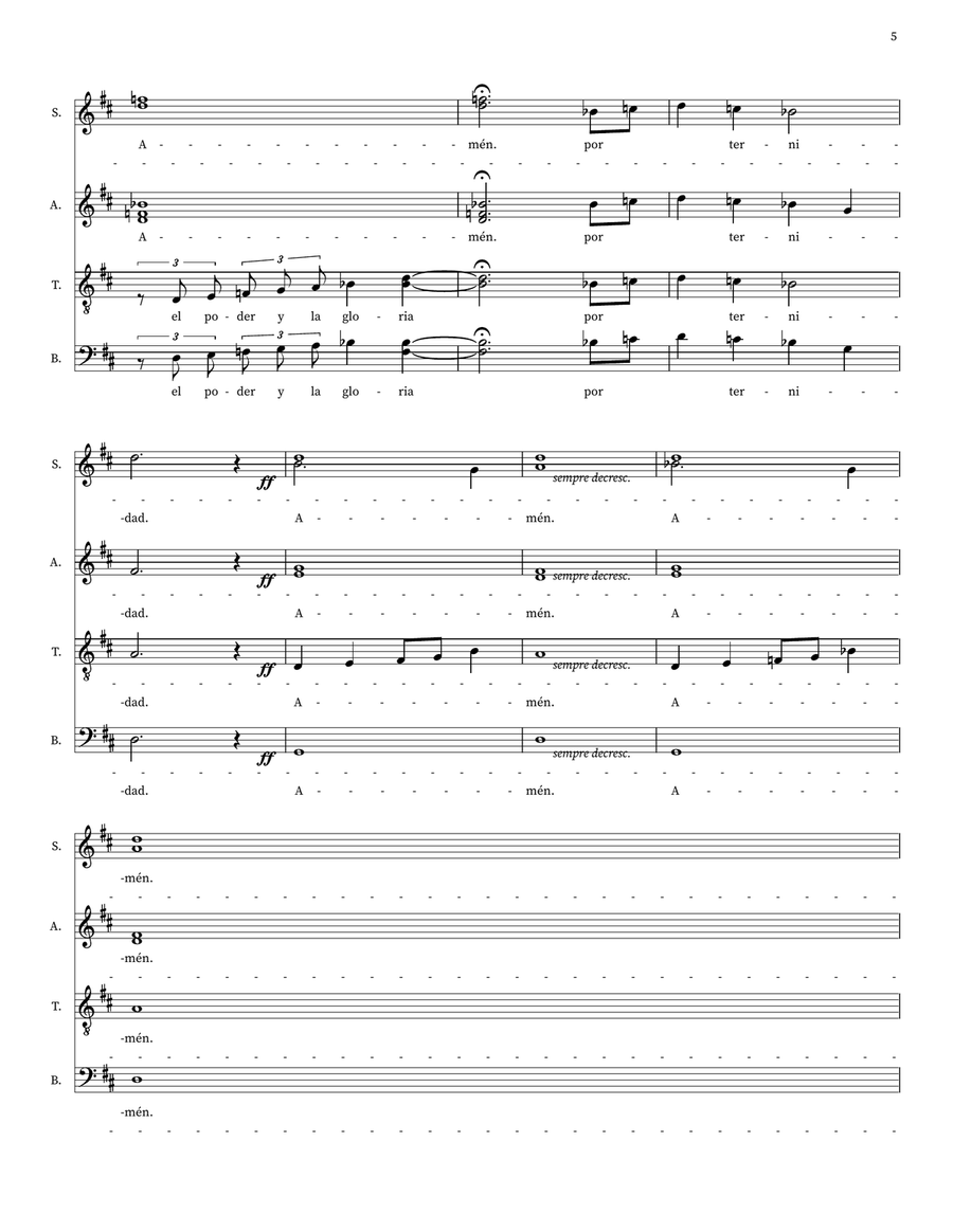Padre Nuestro Padre Nuestro 4-Part scores gallery preview page 5