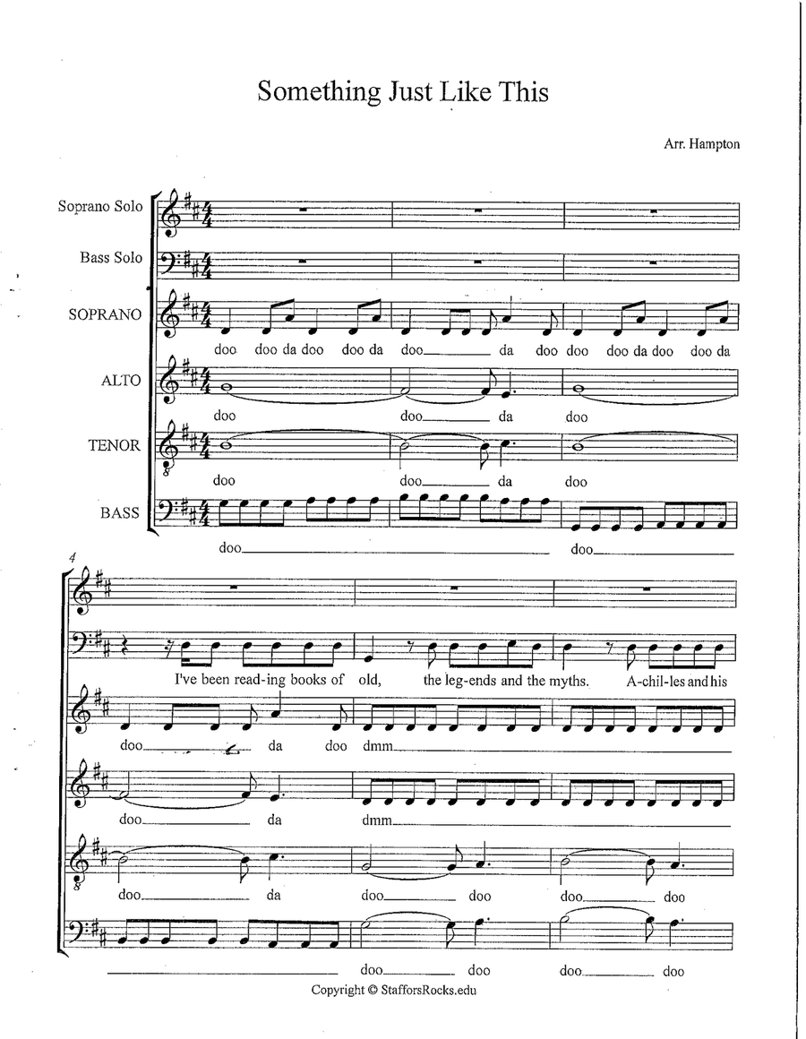 Something Just Like This Something Just Like This 4-Part scores gallery preview page 1