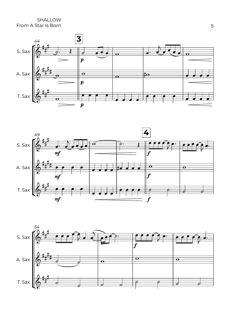Shallow Shallow Woodwind Trio scores gallery preview page 5