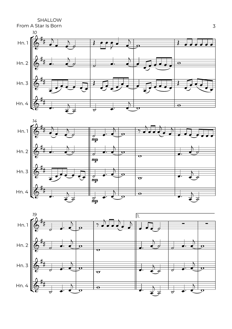 Shallow Shallow Brass Quartet scores gallery preview page 3