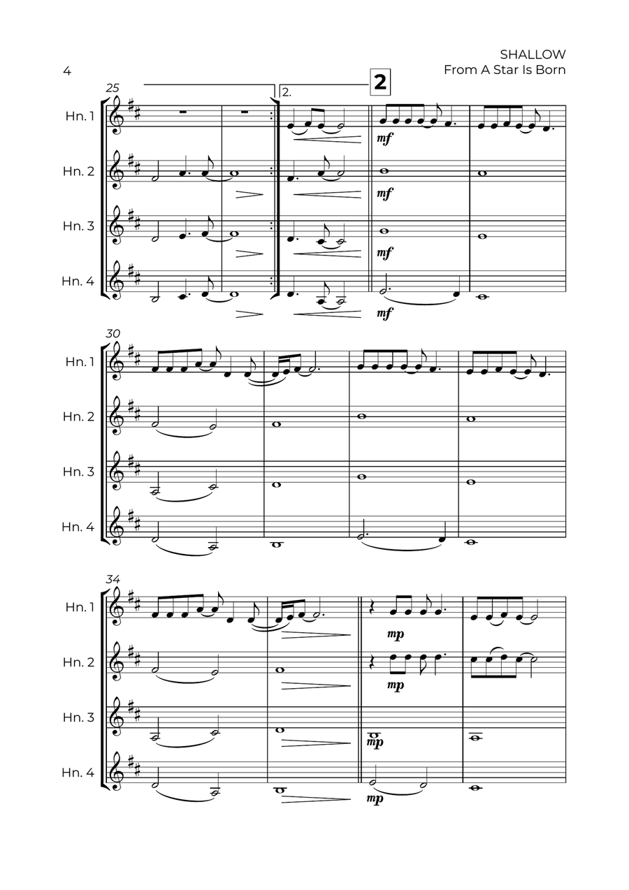 Shallow Shallow Brass Quartet scores gallery preview page 4