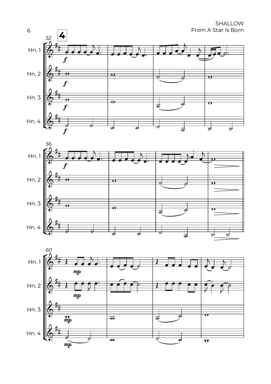Shallow Shallow Brass Quartet scores gallery preview page 6