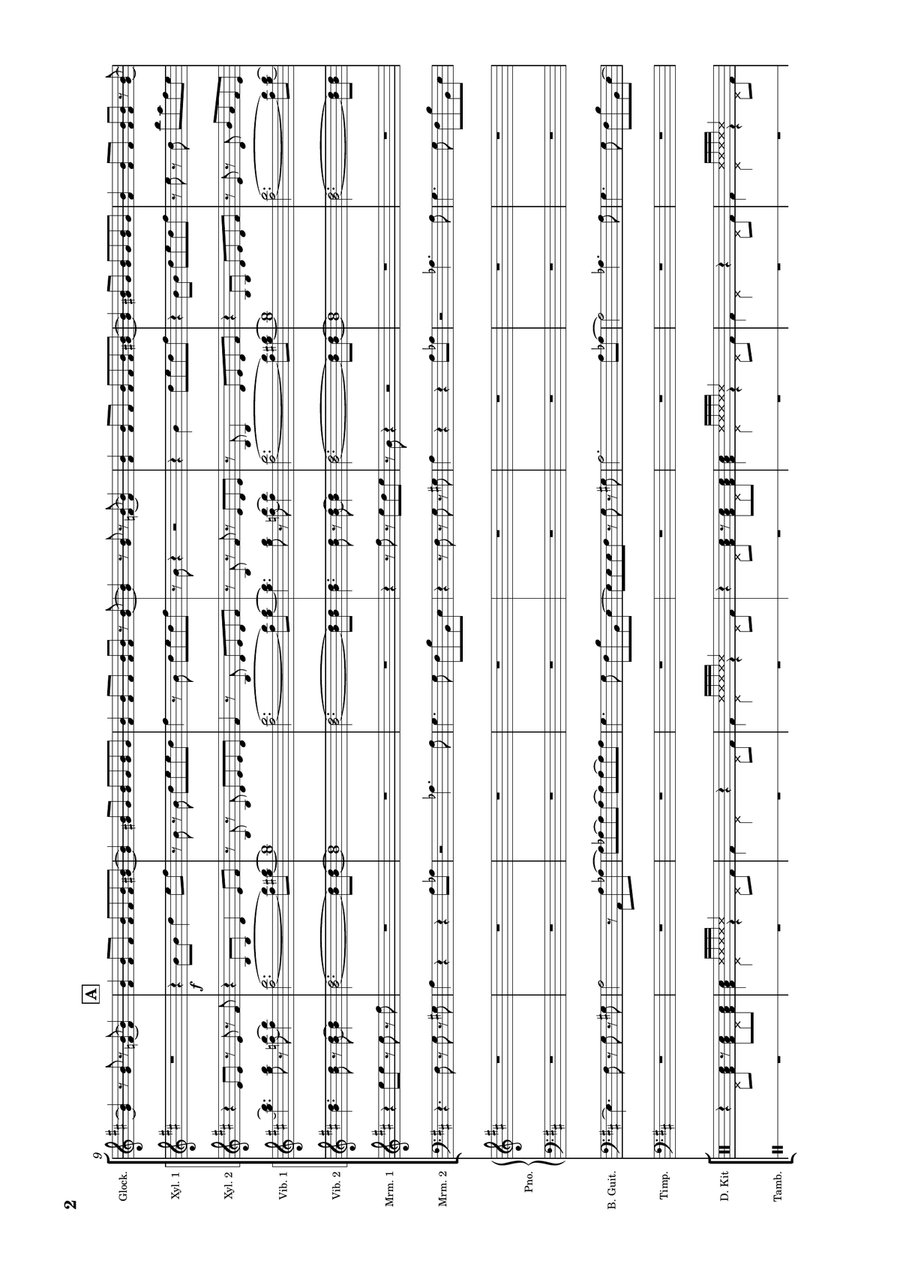 Ain't No Mountain High Enough Percussion Ensemble scores gallery preview page 2