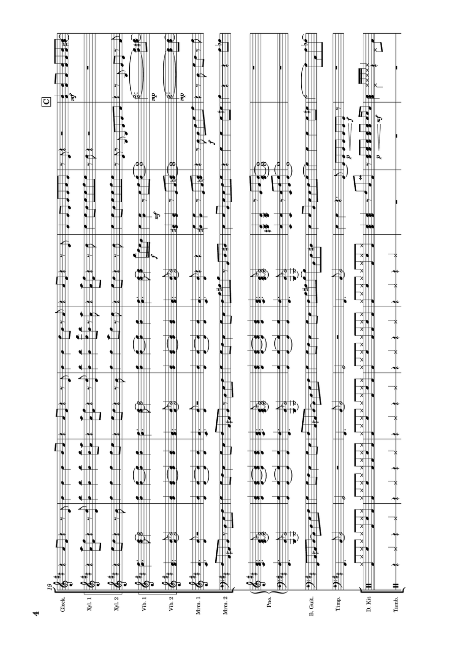 Ain't No Mountain High Enough Percussion Ensemble scores gallery preview page 4