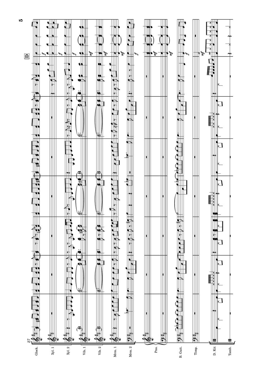 Ain't No Mountain High Enough Percussion Ensemble scores gallery preview page 5