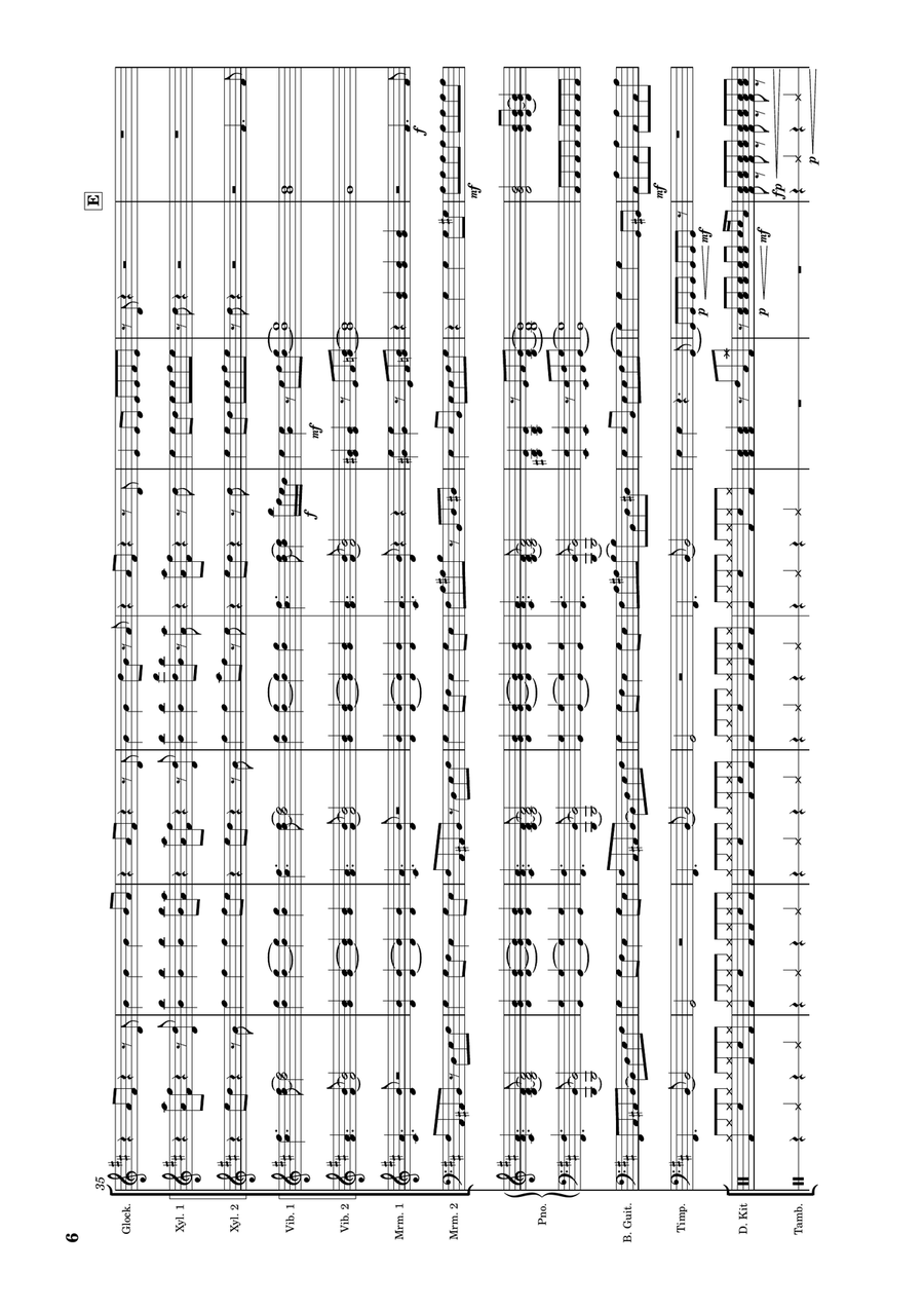 Ain't No Mountain High Enough Percussion Ensemble scores gallery preview page 6