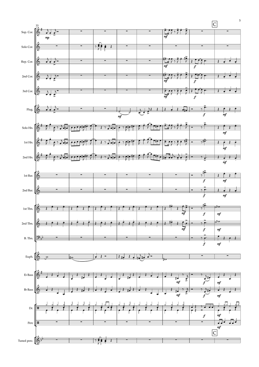 Friend Like Me Brass Band scores gallery preview page 5