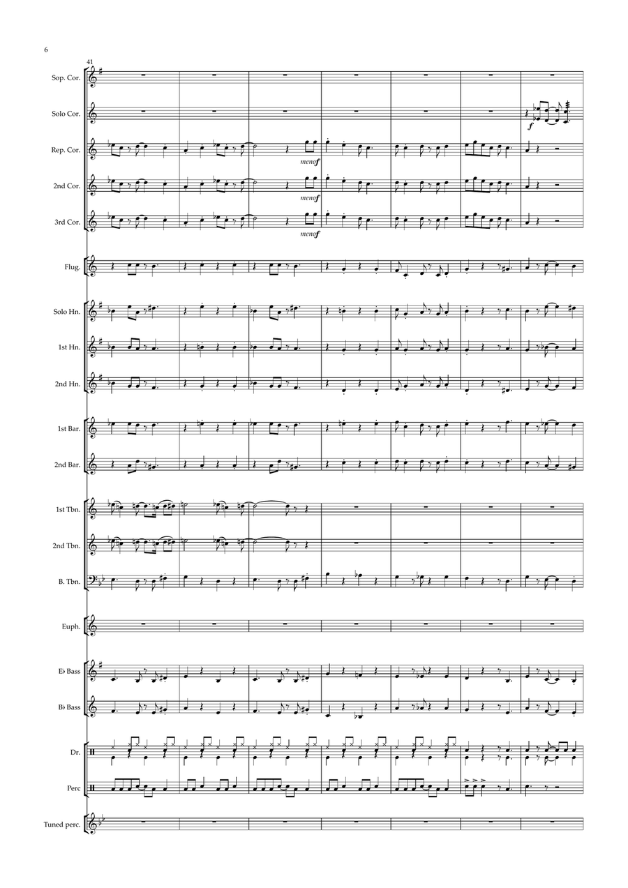 Friend Like Me Brass Band scores gallery preview page 6