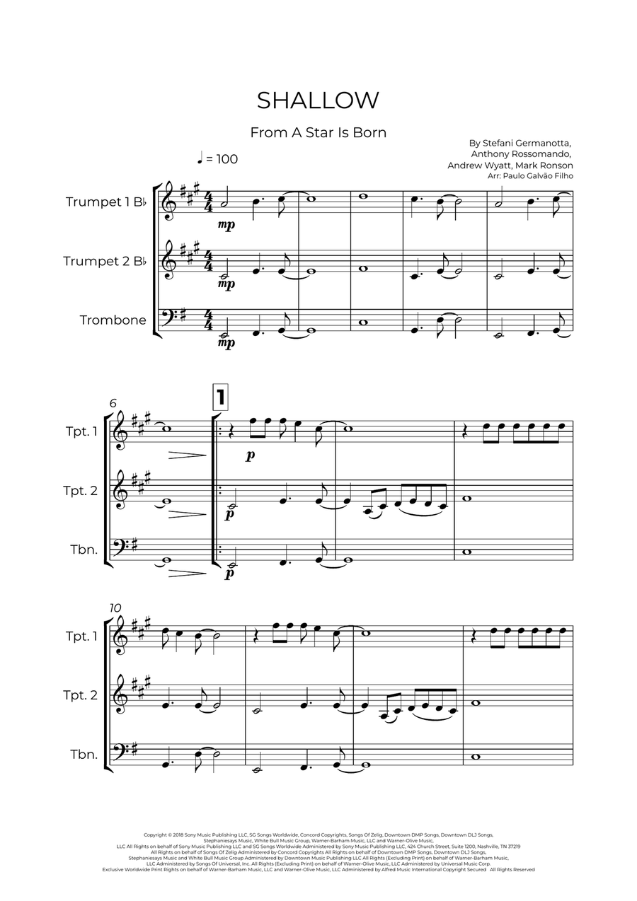 Shallow Shallow Brass Trio scores gallery preview page 2