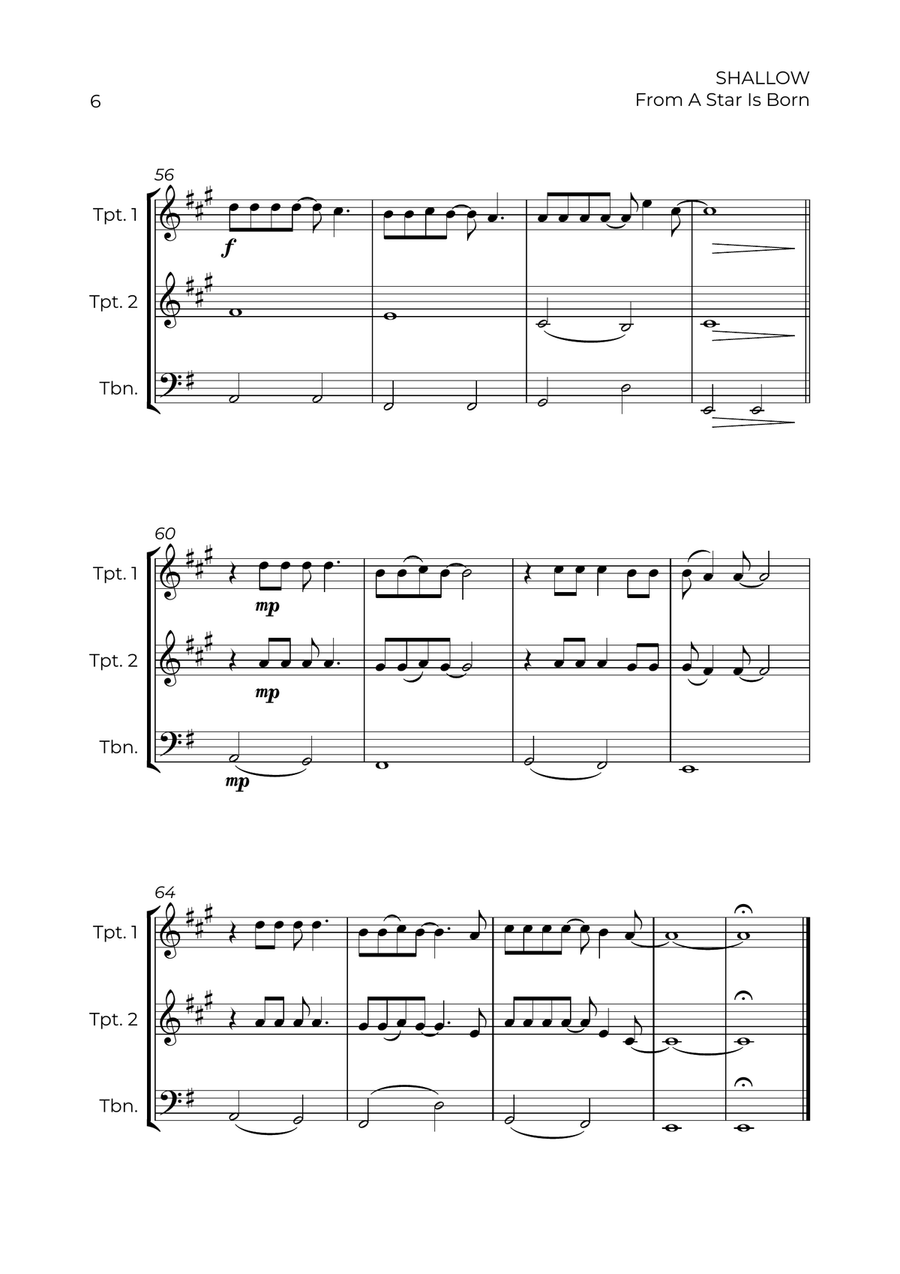 Shallow Shallow Brass Trio scores gallery preview page 6