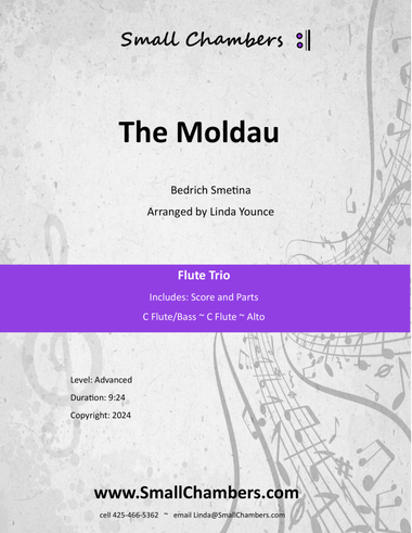 The Moldau for Flute Trio (C/Bass, C, Alto)