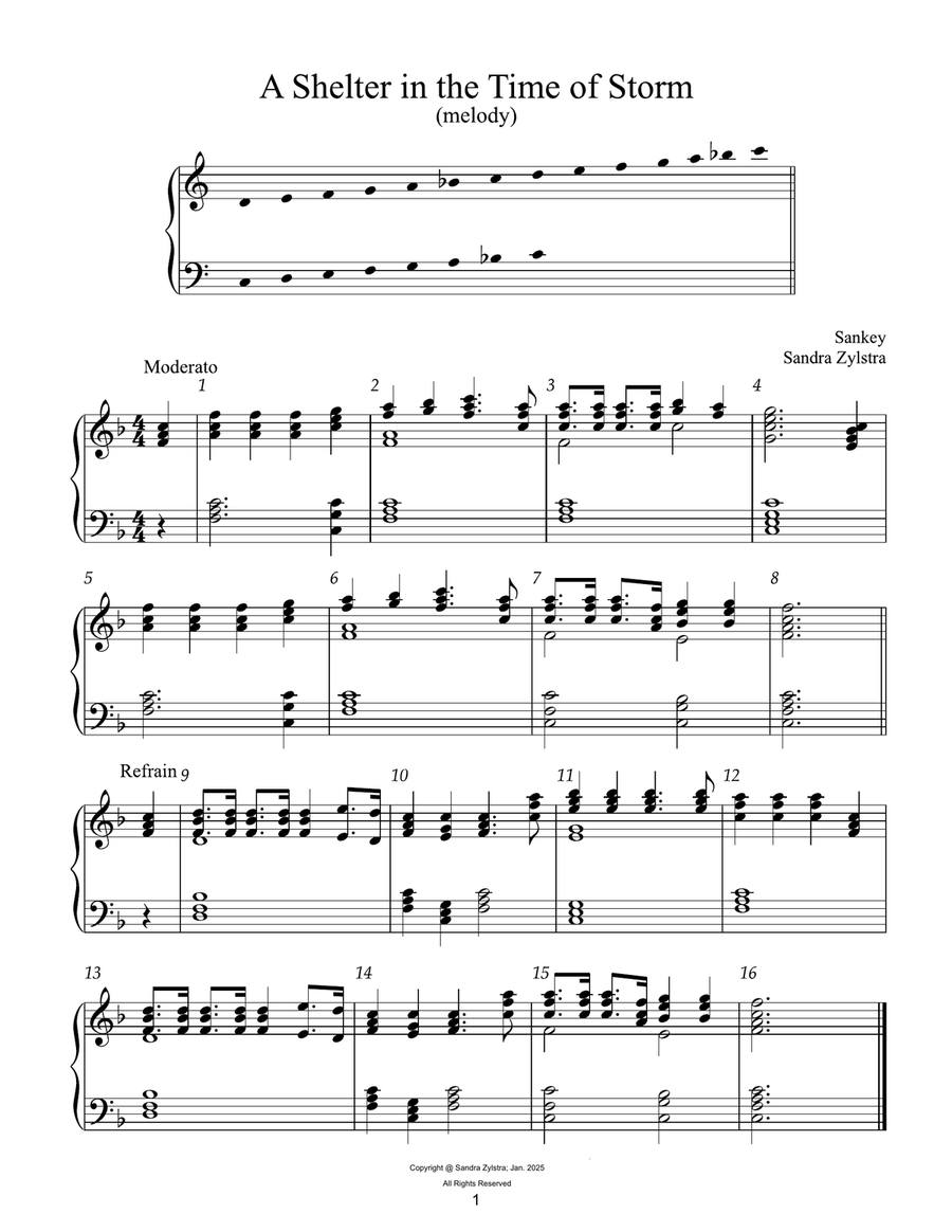 Moderate Handbell Hymns -Book 2 (3 octave handbell hymns) 3-Octaves scores gallery preview page 4