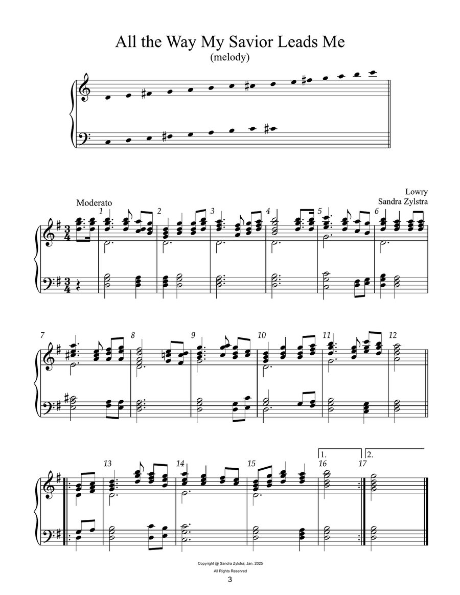 Moderate Handbell Hymns -Book 2 (3 octave handbell hymns) 3-Octaves scores gallery preview page 6
