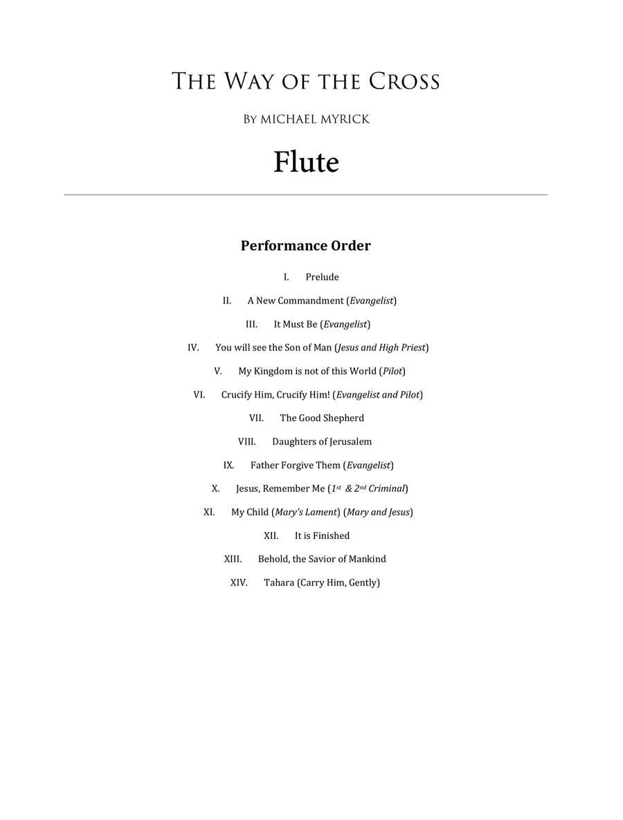 The Way of the Cross (INSTRUMENT PARTS) Chamber Orchestra scores gallery preview page 1