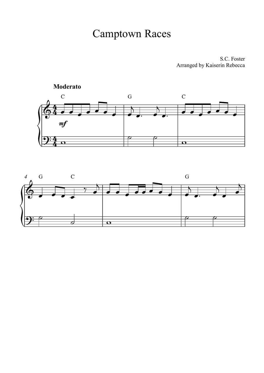 Camptown Races Camptown Races Piano Method scores gallery preview page 1