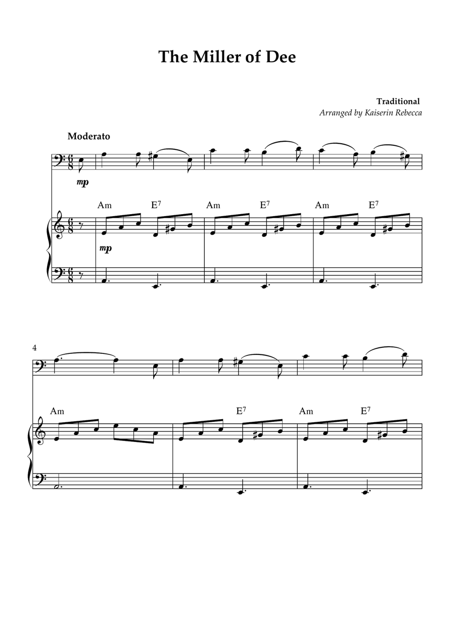 The Miller of Dee The Miller of Dee Bassoon scores gallery preview page 1